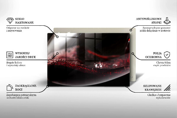 Work surface savers Red wine glass