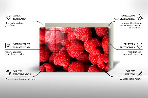 Work surface savers Raspberry fruit