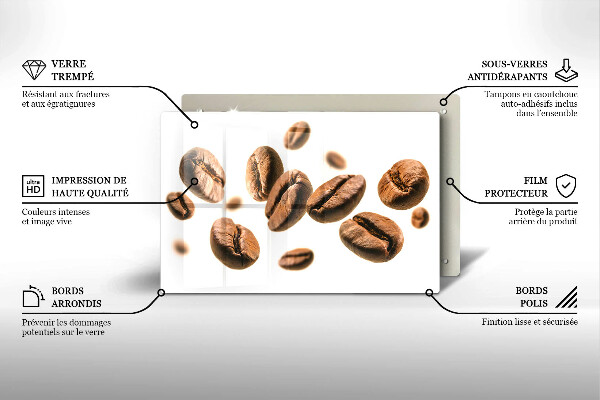 Work surface savers Coffee beans