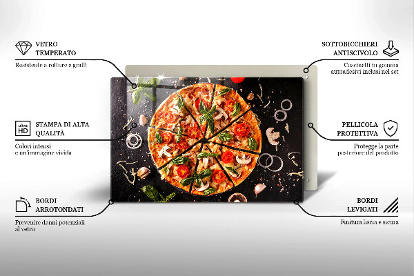Kitchen worktop saver Pizza with mushrooms