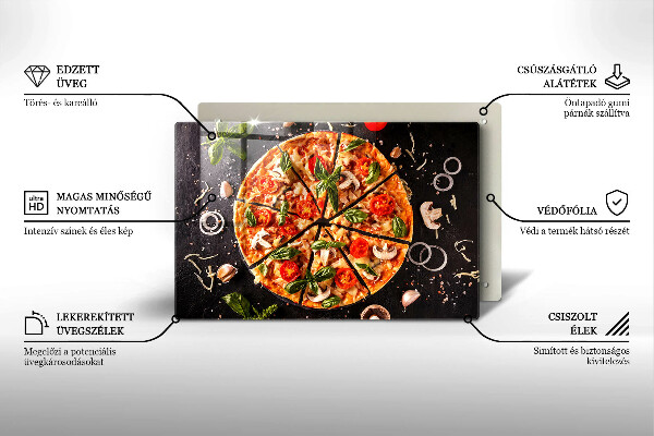 Kitchen worktop saver Pizza with mushrooms