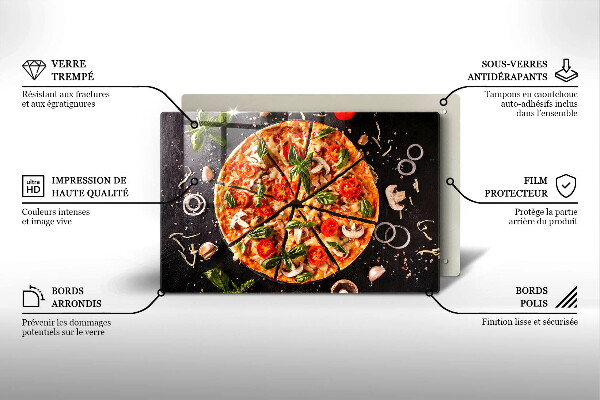 Kitchen worktop saver Pizza with mushrooms