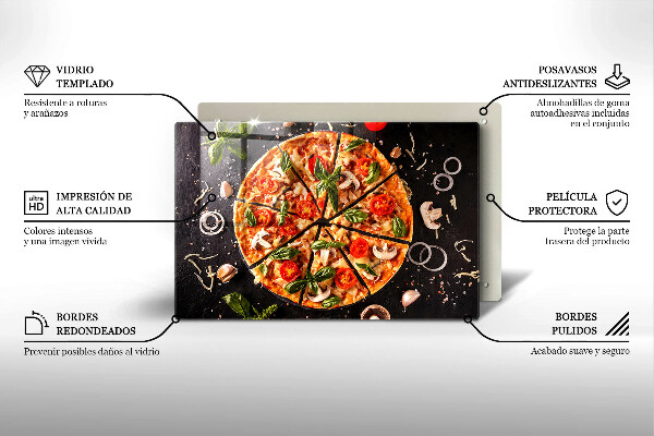 Kitchen worktop saver Pizza with mushrooms