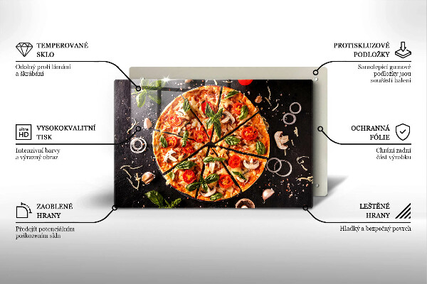 Kitchen worktop saver Pizza with mushrooms