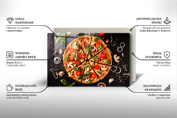 Kitchen worktop saver Pizza with mushrooms