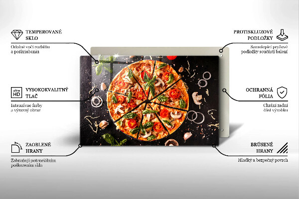 Kitchen worktop saver Pizza with mushrooms