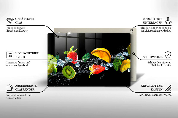 Kitchen worktop saver Fruits in water