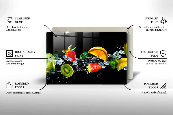 Kitchen worktop saver Fruits in water