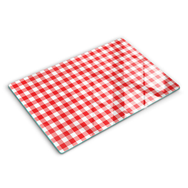 Kitchen worktop saver Red white grille