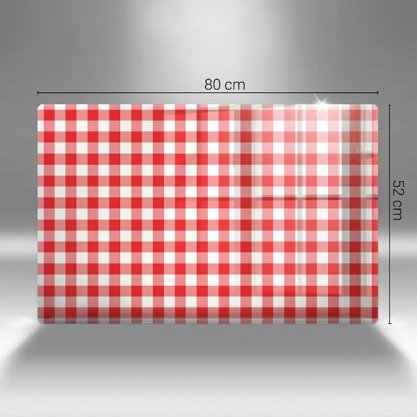 Kitchen worktop saver Red white grille