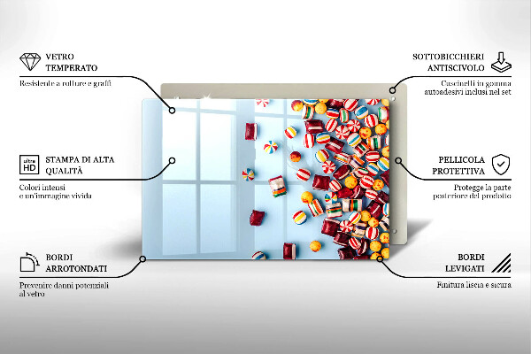 Kitchen worktop saver Colorful candies