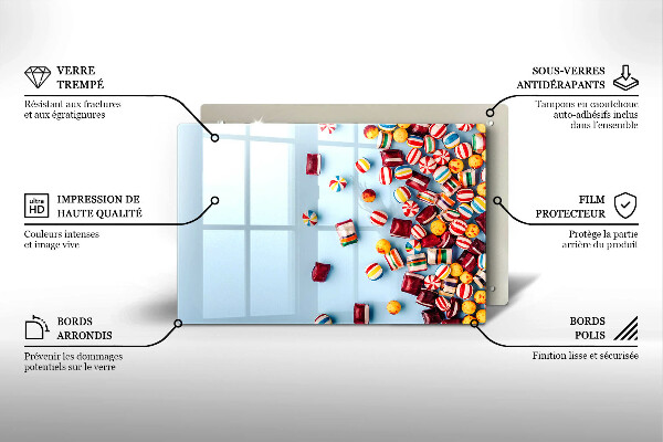 Kitchen worktop saver Colorful candies