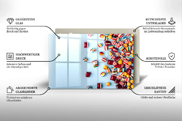 Kitchen worktop saver Colorful candies