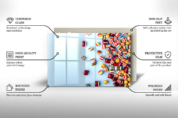 Kitchen worktop saver Colorful candies