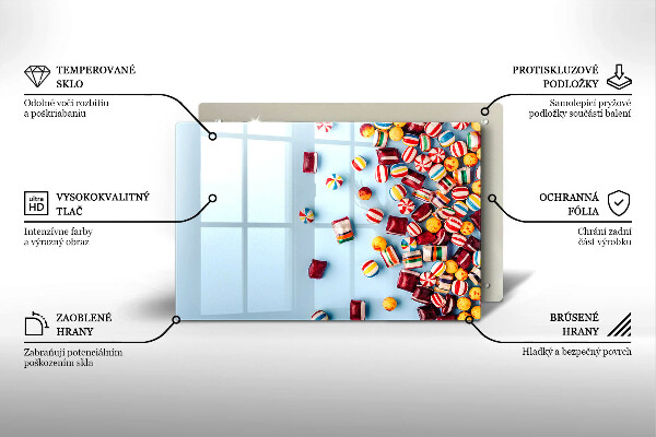 Kitchen worktop saver Colorful candies