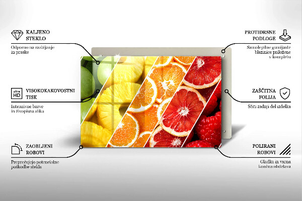 Kitchen worktop saver Colorful fruits