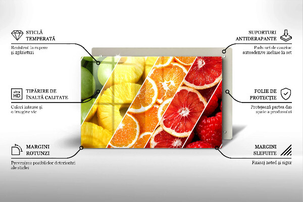 Kitchen worktop saver Colorful fruits