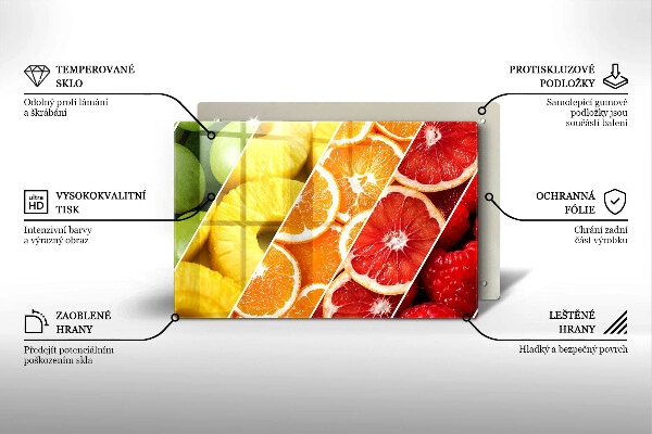 Kitchen worktop saver Colorful fruits