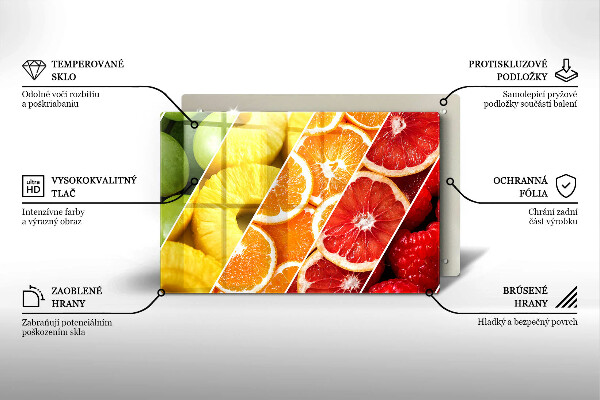 Kitchen worktop saver Colorful fruits