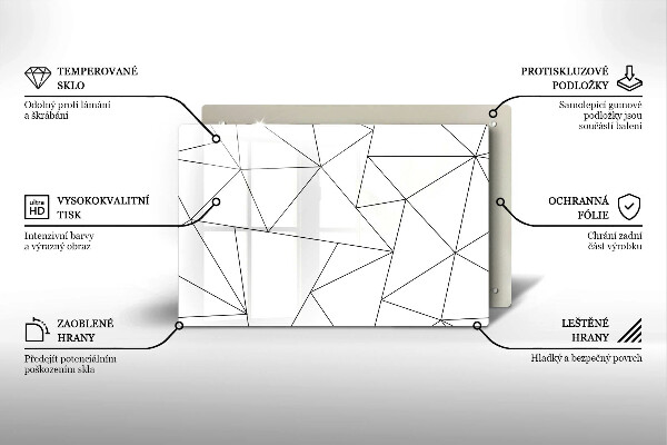 Kitchen worktop saver White triangles