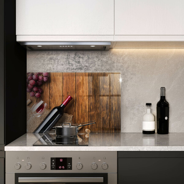 Kitchen worktop saver A bottle of red wine