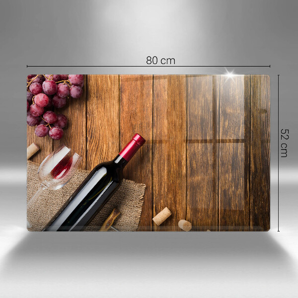 Kitchen worktop saver A bottle of red wine