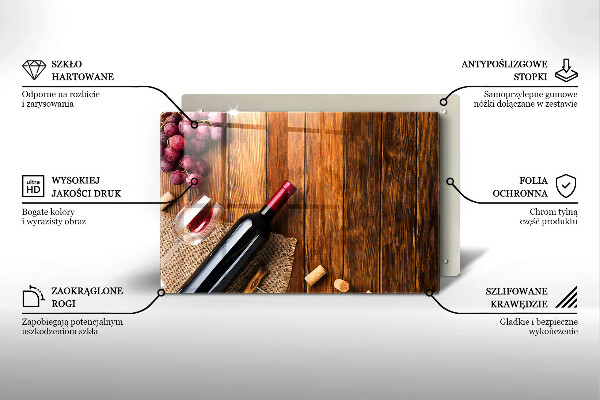 Kitchen worktop saver A bottle of red wine