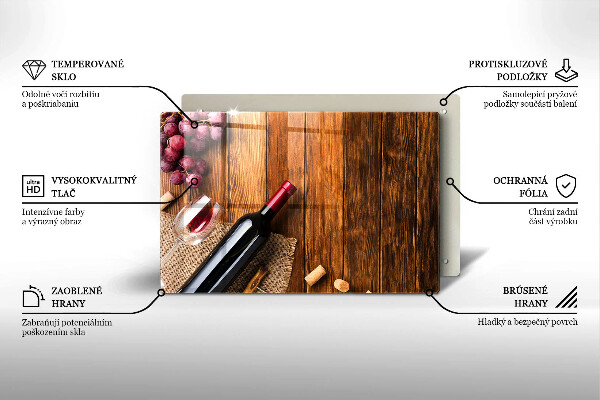 Kitchen worktop saver A bottle of red wine