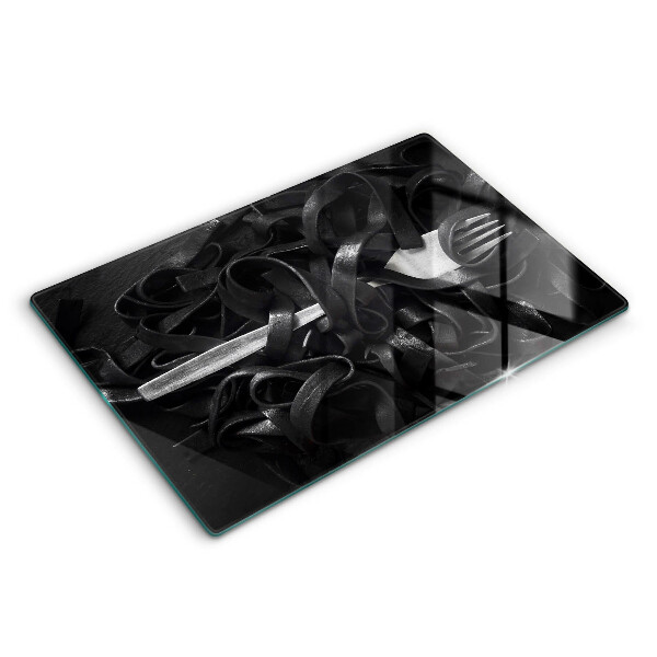 Kitchen worktop saver Black tagliatelle pasta