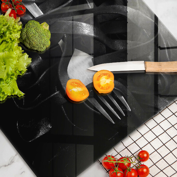 Kitchen worktop saver Black tagliatelle pasta