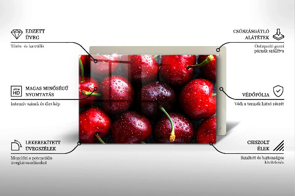 Kitchen worktop saver Cherries close-up