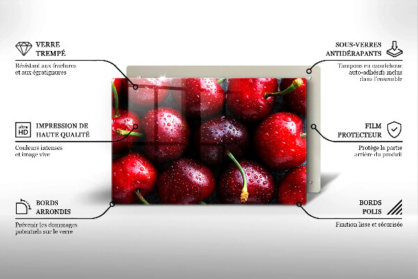 Kitchen worktop saver Cherries close-up