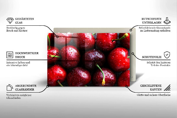 Kitchen worktop saver Cherries close-up