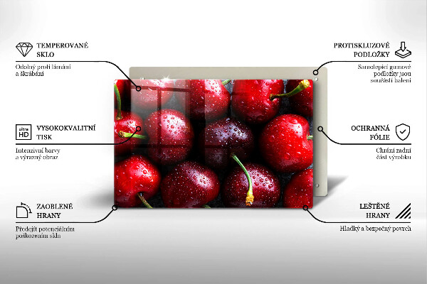 Kitchen worktop saver Cherries close-up