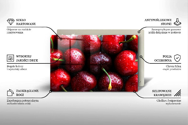 Kitchen worktop saver Cherries close-up