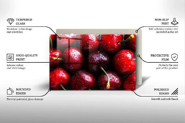 Kitchen worktop saver Cherries close-up