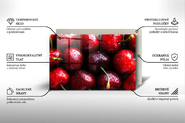 Kitchen worktop saver Cherries close-up