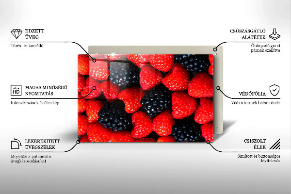 Kitchen worktop saver Raspberries and blackberries