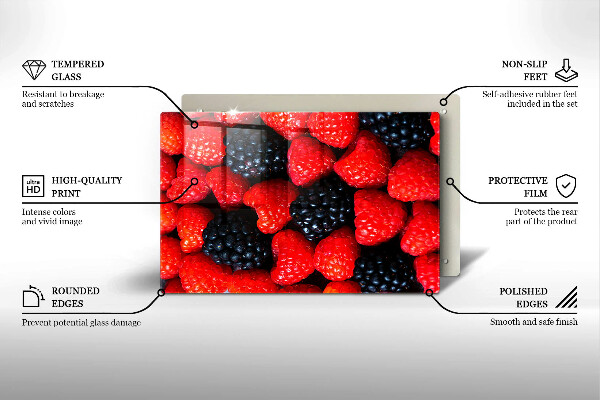 Kitchen worktop saver Raspberries and blackberries