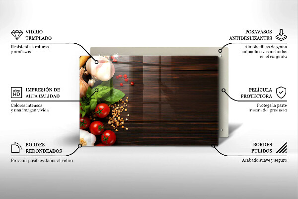 Kitchen worktop saver Vegetables on the table