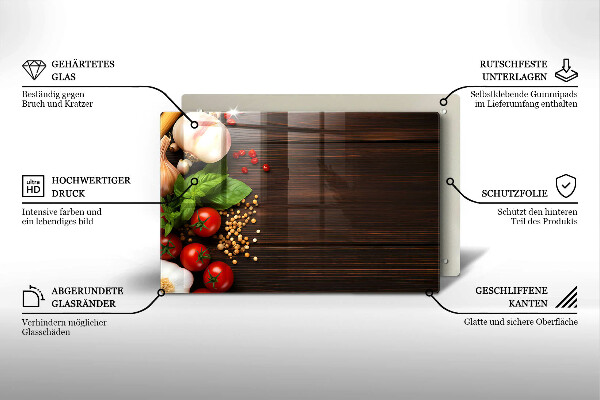 Kitchen worktop saver Vegetables on the table