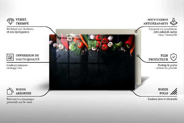 Kitchen worktop saver Colorful vegetables