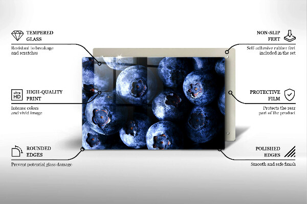 Kitchen worktop saver Berries close-up