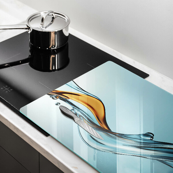 Kitchen worktop saver Water on a blue background