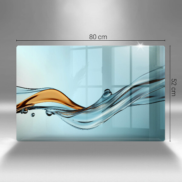 Kitchen worktop saver Water on a blue background