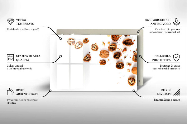 Kitchen worktop saver Nuts on a white background