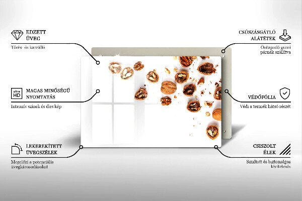Kitchen worktop saver Nuts on a white background