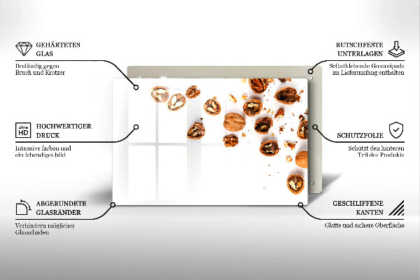 Kitchen worktop saver Nuts on a white background
