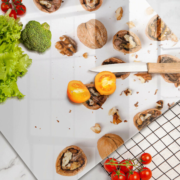 Kitchen worktop saver Nuts on a white background