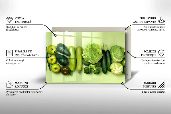 Kitchen worktop saver Green fruits and vegetables